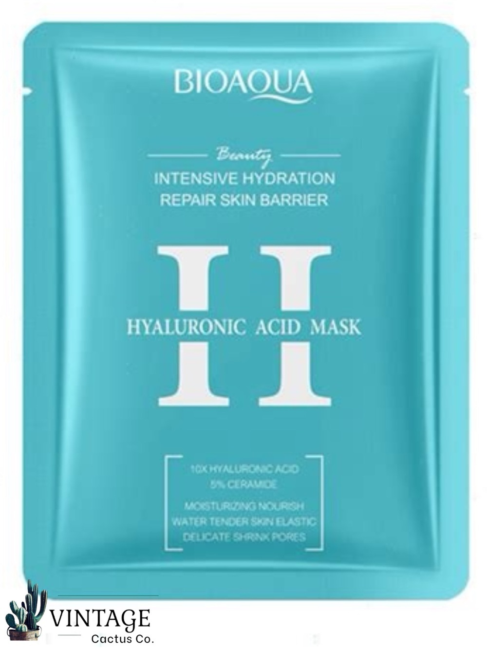 New! BIOAQUA Hyaluronic Acid Mask w/Ceramide Korean Skincare K-Beauty 6 PC